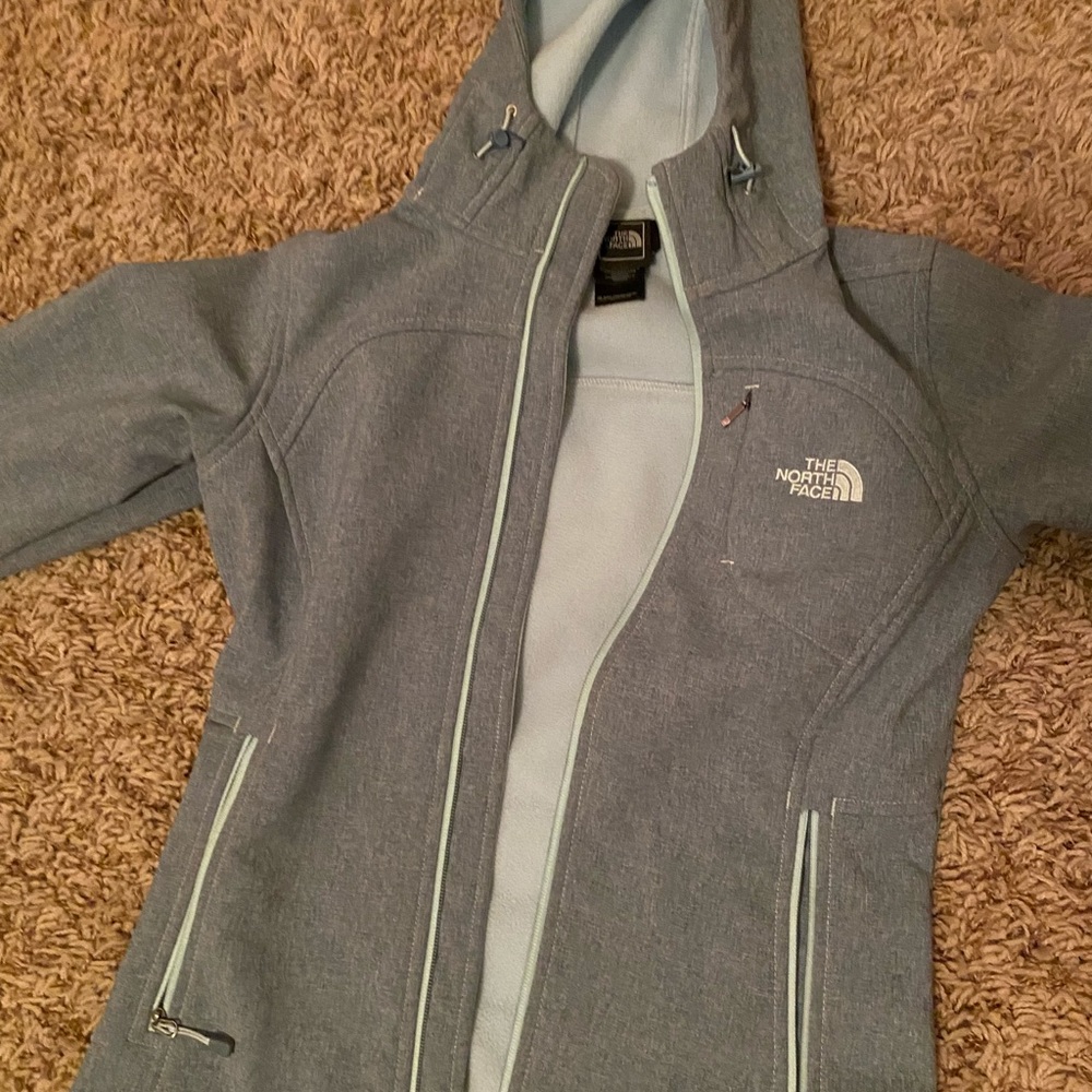 Light blue north face jacket